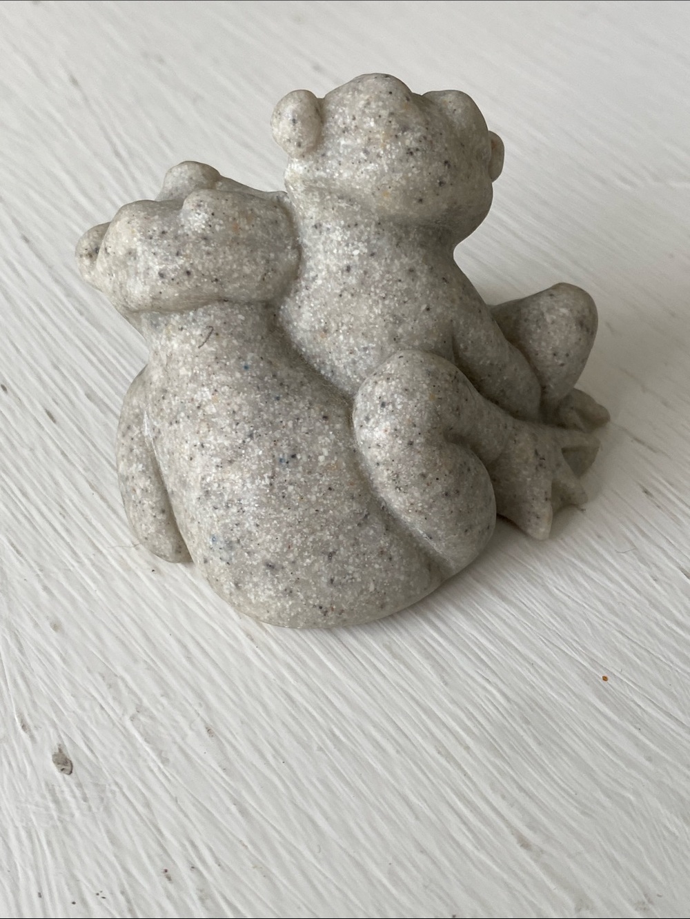Vintage Quarry Critters Speckled Ceramic Frog Couple Figurines "Fric & Frac" - Picture 4 of 6